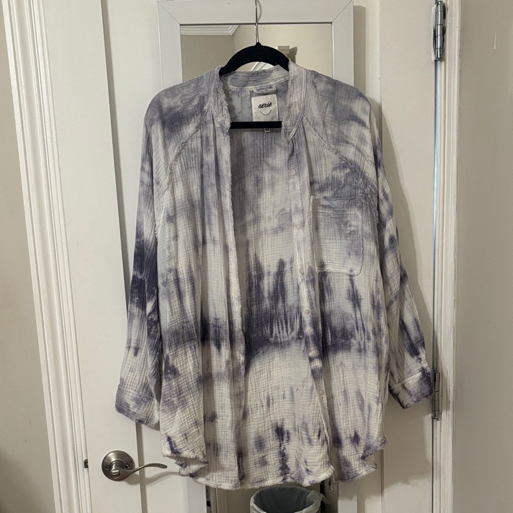 Tie-Dye Button up Beach Shirt